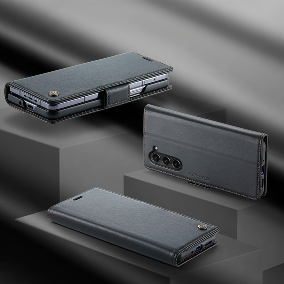 CASE фліп-чохол для Samsung Galaxy Z Fold6 5G, Litchi Wallet, чорний