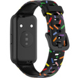 Силиконовый ремешок для Huawei Band 7, Black / Colorful