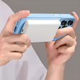 Чохол для iPhone 16 Pro, для MagSafe, ERBORD Matt Case, синій + захисне скло