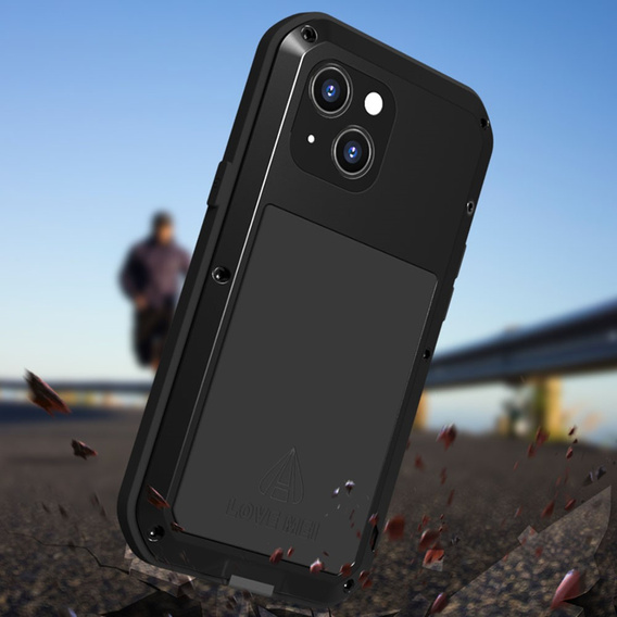 Чехол Love Mei до iPhone 13 mini, armored with glass, чёрный