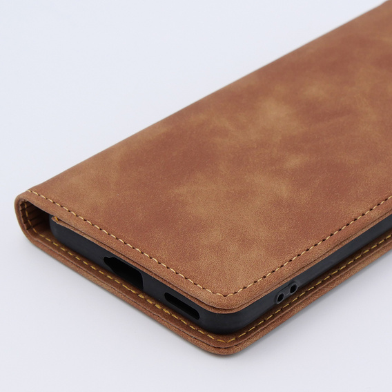 Чохол для Xiaomi 13 lite, ERBORD Vintage, гаманець з клапаном, коричневий