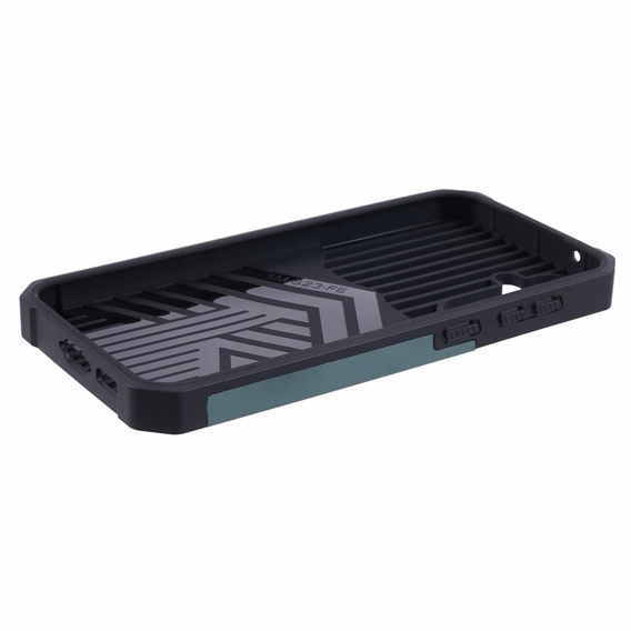 Броньований чохол для Samsung Galaxy S23 FE, Camera Slide Card Slot, чорний + скло 9H