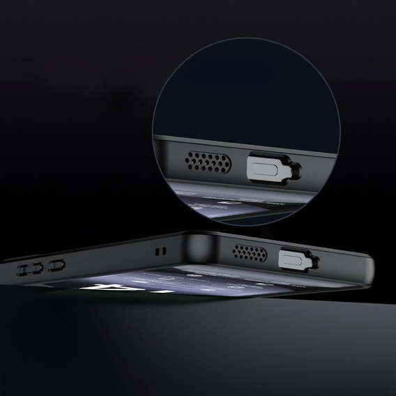 Чохол для Xiaomi Redmi Note 14 4G, для MagSafe, ERBORD Matt Case, чорний + захисне скло
