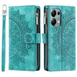 Чохол-книжка для Xiaomi Redmi Note 13 Pro 4G / Xiaomi Redmi Note 14S / Xiaomi Poco M6 Pro 4G, Mandala, зелений