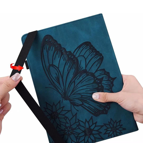 Чехол до Lenovo Tab M9, Wallet Pen Slot, butterflies, коричневый