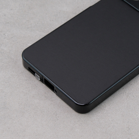 Чехол для Xiaomi Redmi Note 12 Pro 5G, ERBORD Glass Armor Leather, чёрный