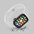 2в1 чехол и защитное стекло для часов Apple Watch 7/8/9 45mm, Transparent