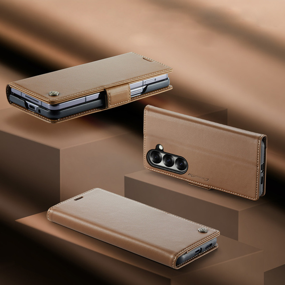 Чехол-флип CASEME Litchi Wallet для Samsung Galaxy Z Fold7 5G