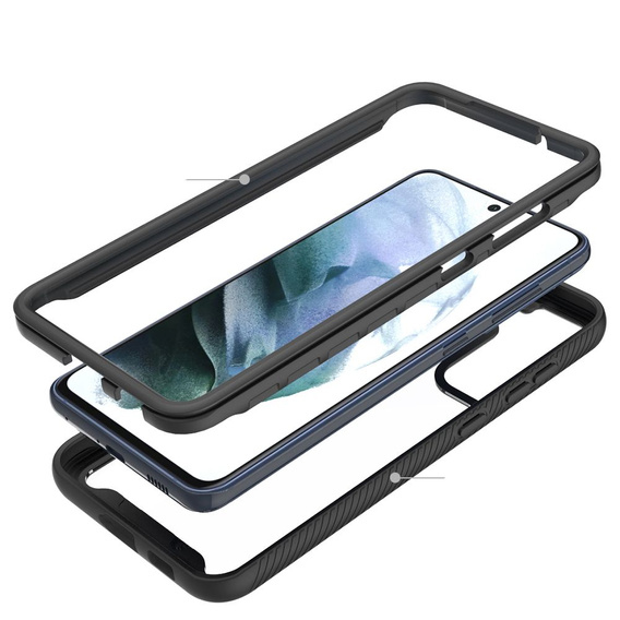 Чoхол Shockproof до Samsung Galaxy S21 FE, із захисним екраном, м'яти
