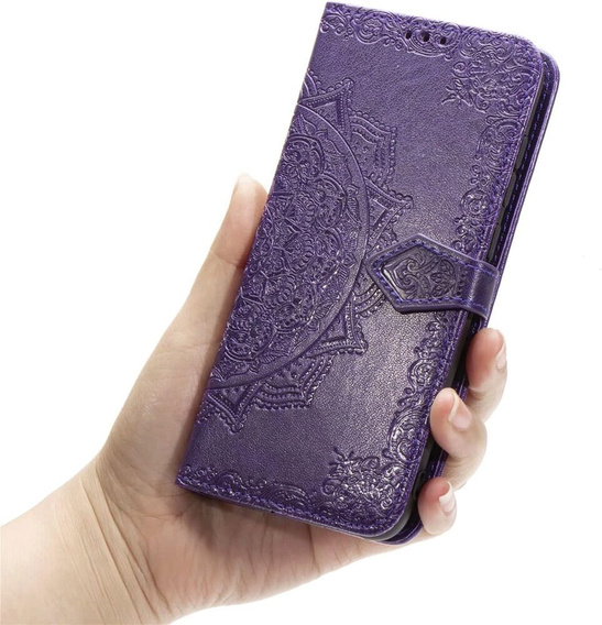 Откидной чехол для Samsung Galaxy M55 5G, Mandala, фиолетовый