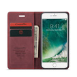 Чехол CASEME для iPhone 7/8/SE 2020/SE 2022, Leather Wallet Case, бордовый