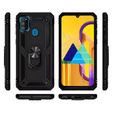 Бронированный Чехол до Samsung Galaxy M21, Nox Case Ring, чёрный