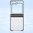 Чехол для Samsung Galaxy Z Flip7 FE / Z Flip6, PC Case, прозрачный / черный