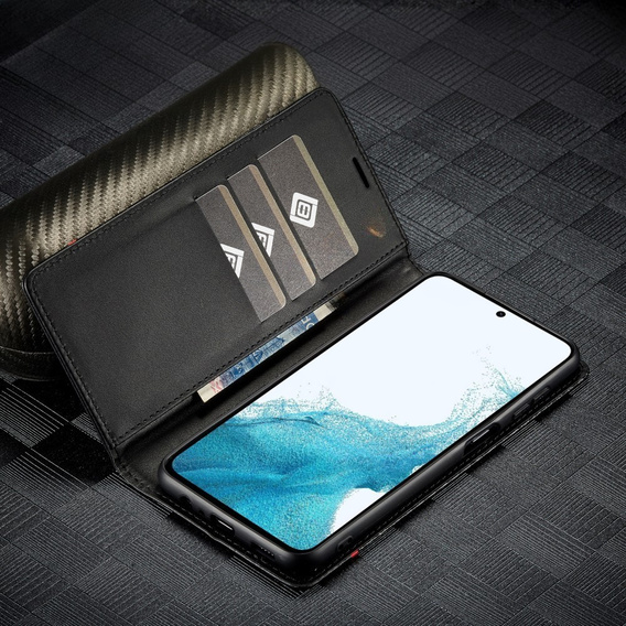 Откидной чехол для Samsung Galaxy A55, Carbon LC.IMEEKE, чёрный