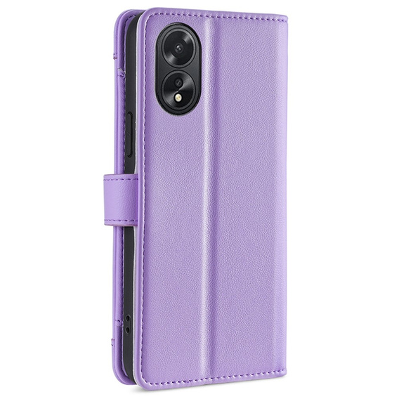 Откидной чехол для Oppo A38 / A18 4G, Wallet Zipper Pocket, фиолетовый