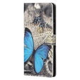 Откидной чехол для Xiaomi Redmi Note 12S, Wallet Butterfly, синий