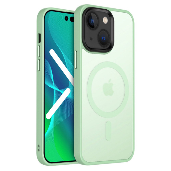 Чехол до iPhone 14, Simple MagSafe, зелёный