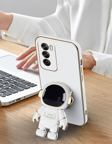 Чехол до Oppo Reno 12, Astronaut, белый