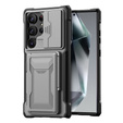Чехол для Samsung Galaxy S24 Ultra, ERBORD SlideGuard with Card Holder, серый