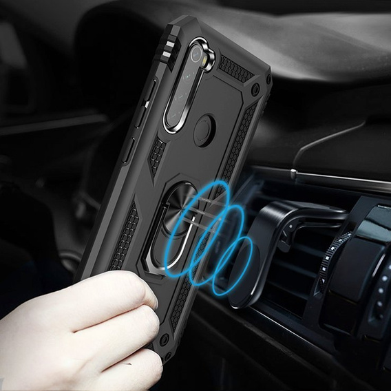 Бронированный Чехол до Xiaomi Redmi Note 8T, Nox Case Ring, чёрный
