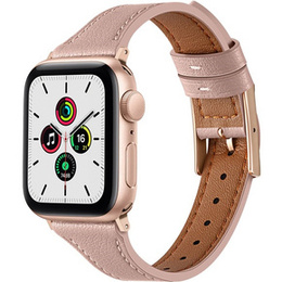 Кожаный ремешок для часов 1/2/3/4/5/6/7/8/SE/ULTRA 42/44/45/49mm, Light Pink