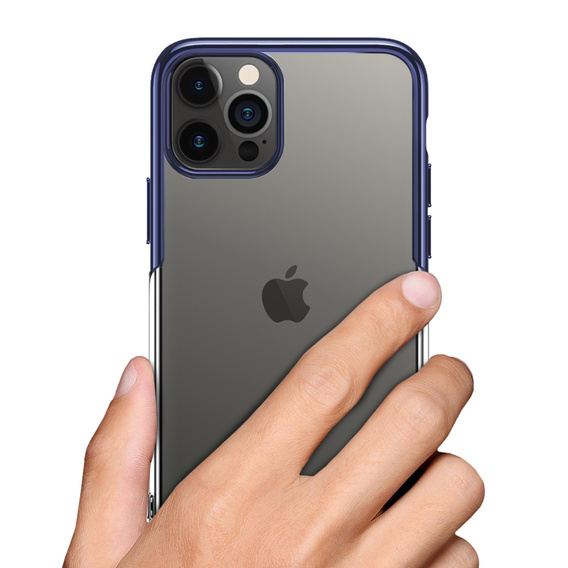 Чехол ERBORD TPU Frame для iPhone 13 Pro - Clear / Blue