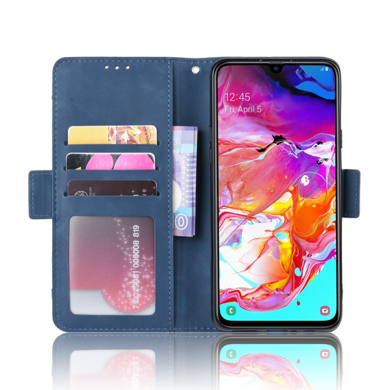 Футляр з клапаном для Samsung Galaxy A20s, Card Slot, темно-синій