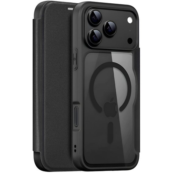 Чехол Dux Ducis для iPhone 17 Pro Max, Skin X Pro, с откидной крышкой, для MagSafe, черный