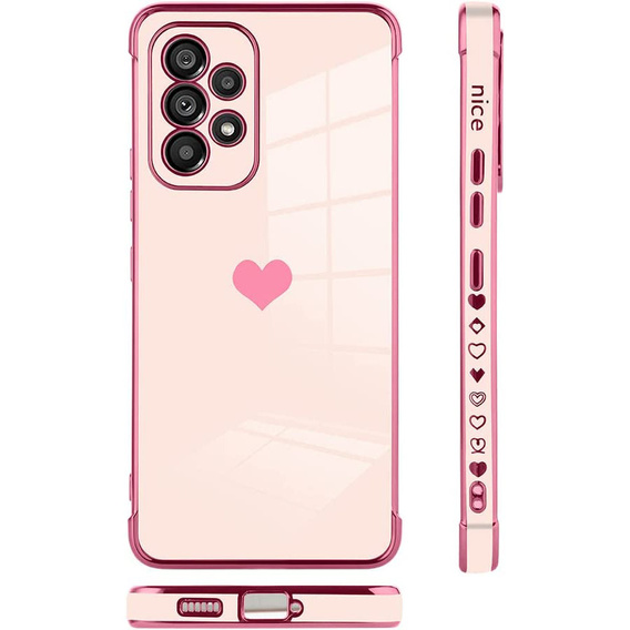 Чехол до Samsung Galaxy A52/A52S, Electro heart, розовый rose gold