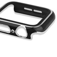 2в1 чехол и защитное стекло для часов Apple Watch 7/8 45mm - Black / Silver
