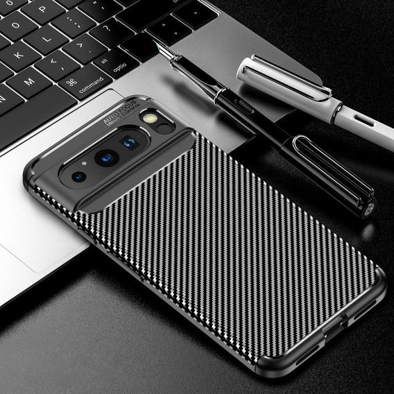 Чехол до Google Pixel 8 Pro, Carbon Gel, чёрный