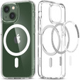 Чехол MagSafe Spigen для iPhone 13 Mini, Ultra Hybrid, белый + 9H закаленное стекло