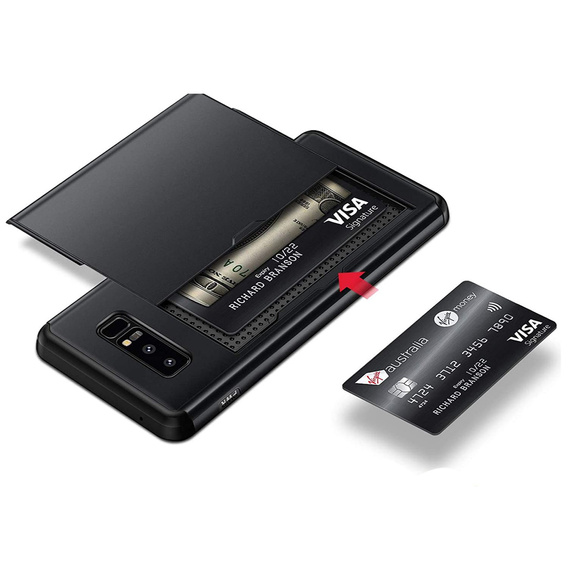 Чoхол до Samsung Galaxy Note 8, Sliding Card Holder, чорний