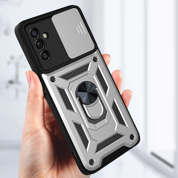 Чехол NOX Camera Slide Samsung Galaxy A14 4G/5G, CamShield Slide, серебро