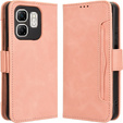 Футляр з клапаном для Infinix Hot 50i 4G, Card Slot, рожевий