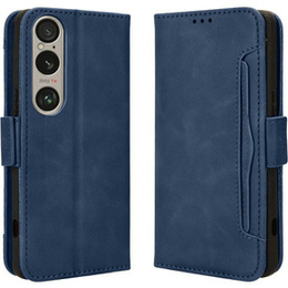 Футляр з клапаном для Sony Xperia 1 VI, Card Slot, темно-синій