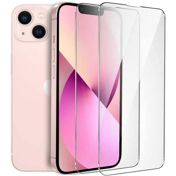 2x Загартоване скло для iPhone 13/13 Pro, ERBORD 9H Hard Glass на екрані