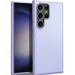 Кожаный чехол для Samsung Galaxy S24 Ultra, кожаный гибрид, фиолетовый