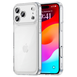 Силіконовий чохол для iPhone 17 Pro Max, з жорсткою спинкою, прозорий