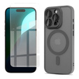 Чехол для iPhone 16 Pro Max, для MagSafe, ERBORD Matt Case, серый + стекло для экрана