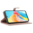 Откидной чехол для Oppo A58 4G, Mandala, розовый rose gold