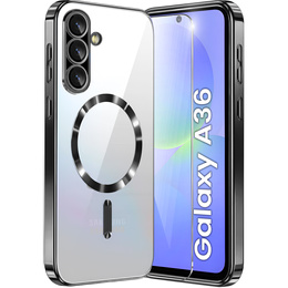 Чохол для Samsung Galaxy A36, Electro MagSafe, чорний + Скло на екран