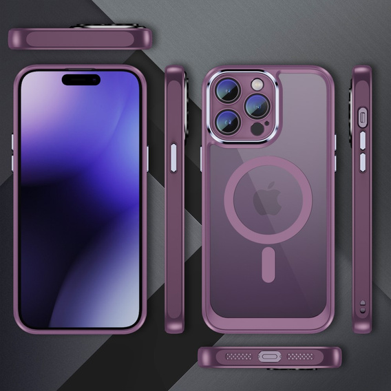 Чехол для iPhone 14 Pro Max, ERBORD Impact Guard, MagSafe, фиолетовый