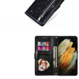 Чохол-книжка для Samsung Galaxy S24 Ultra, Wallet Zipper Pocket Glittery, чорний