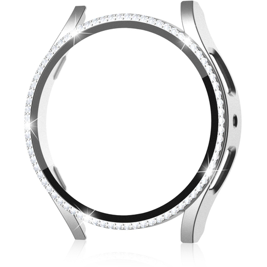 2в1 чехол и защитное стекло для часов Samsung Galaxy Watch 5 44mm, Silver