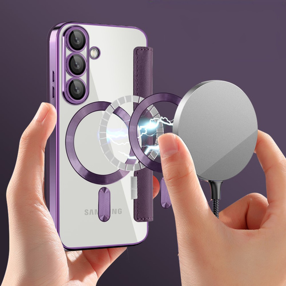 Чохол-книжка для Samsung Galaxy S25+ Plus, RFID Wallet MagSafe CamShield, фіолетовий