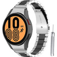 Браслет Stainless для  Samsung Galaxy Watch 4 / 4 Classic - Silver/Black