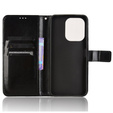 Откидной чехол для Xiaomi Redmi 13, Crazy Horse Wallet, чёрный