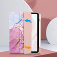Чехол для iPad 10.9" 2022 (10 gen.), Smartcase Hybrid, с местом для стилуса, Marble розовый