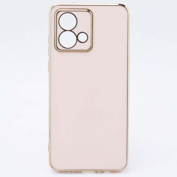 Чехол для Motorola Moto G84 5G, Glamour CamShield, розовый rose gold